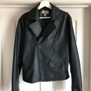 Kenneth Cole Reaction Black Faux Leather Jacket